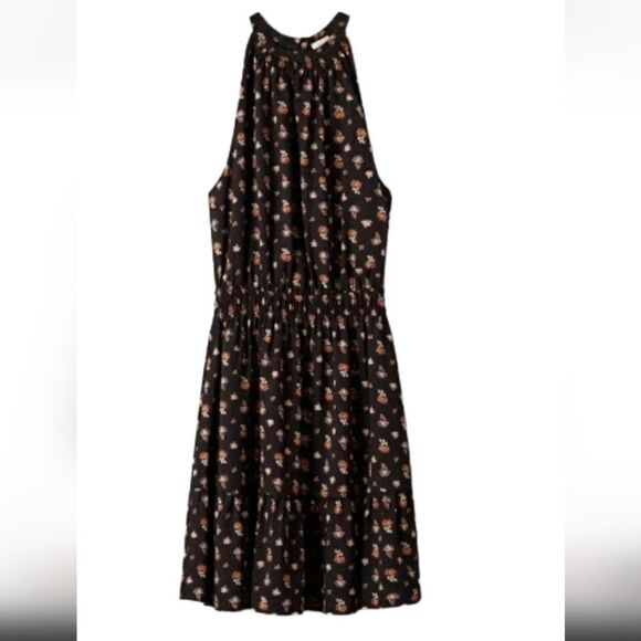 Wilfred Halter Style Black Floral Mini Dress XS - Picture 8 of 14